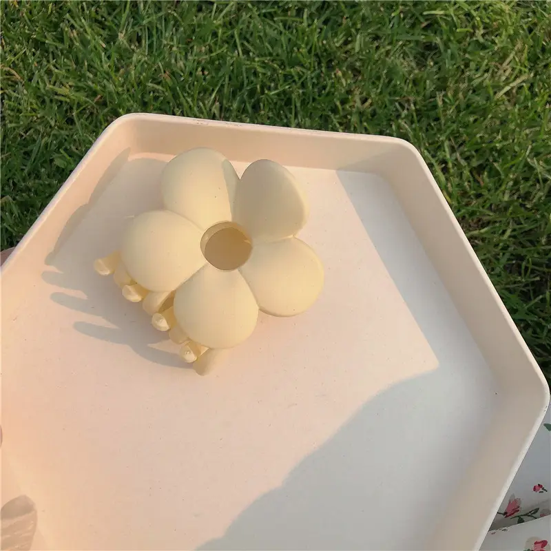 Frosted Rubber Flower Hair Clips for Girls - Image 5