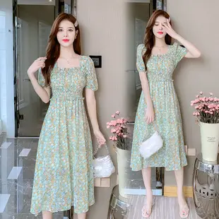Black Square Neck Long Skirt Dress for Women — feature 12