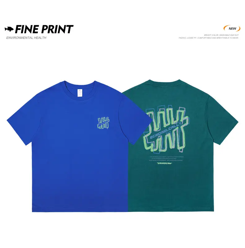 Men's Printed Cotton T-Shirt Black Korean Style — feature 6