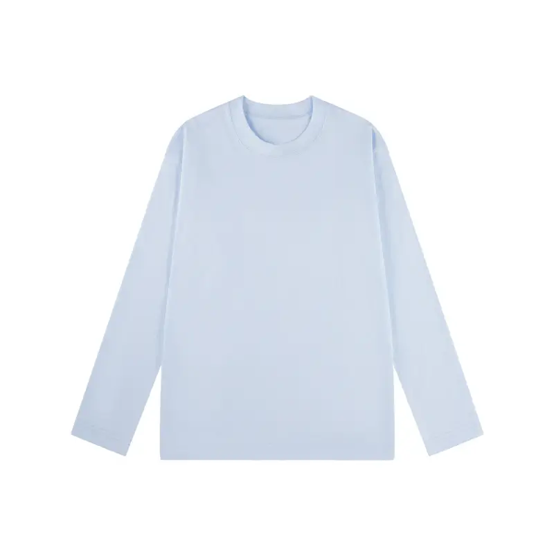 Men Cotton Plain Long Sleeve T-Shirt Grey
