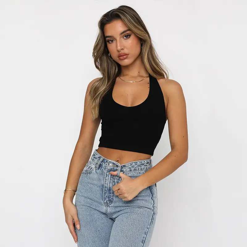 Women's White Backless V-Neck Top Summer 2025 - Image 6