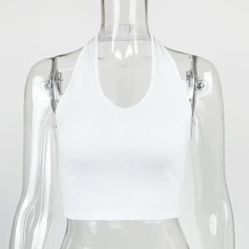 Women's White Backless V-Neck Top Summer 2025 - Image 7