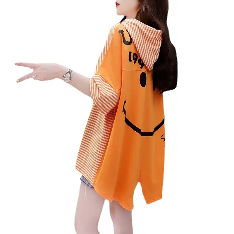 Black Cotton Smile Graphic Long Sleeve T-Shirt - Image 5