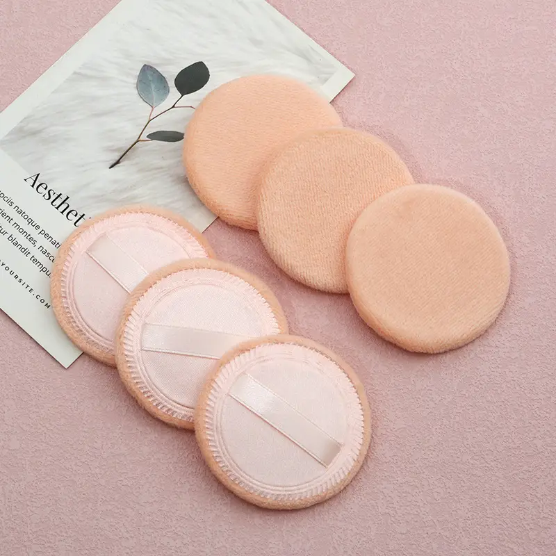 Pure Cotton Pressed Ribbon Puff for Makeup Setting - Image 2