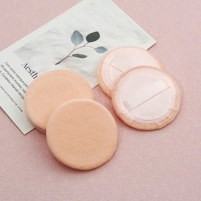 Pure Cotton Pressed Ribbon Puff for Makeup Setting - Image 3