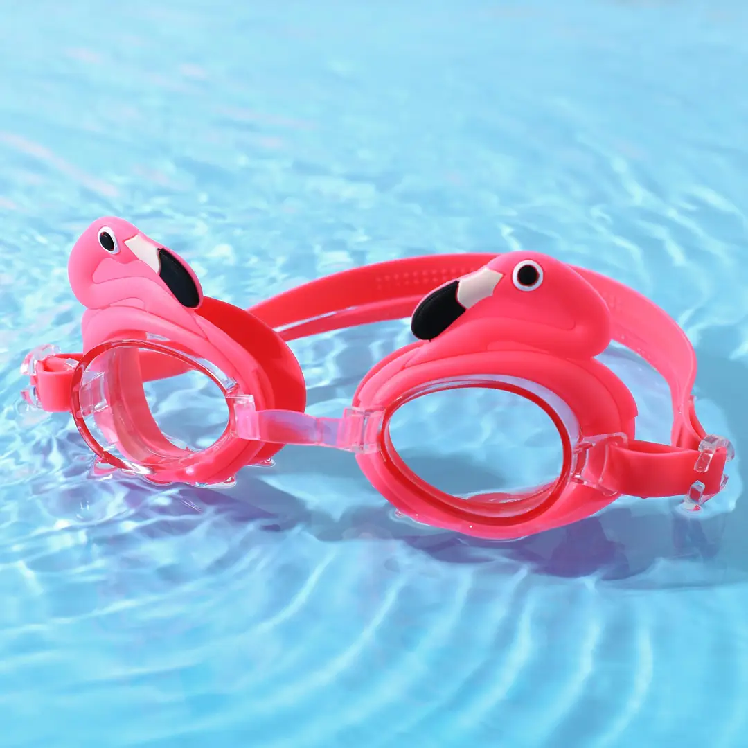 Children swimming goggles boys and girls cartoon silicone anti-fog swimming goggles HD waterproof swimming goggles cute animal swimming goggles wholesale - Image 7