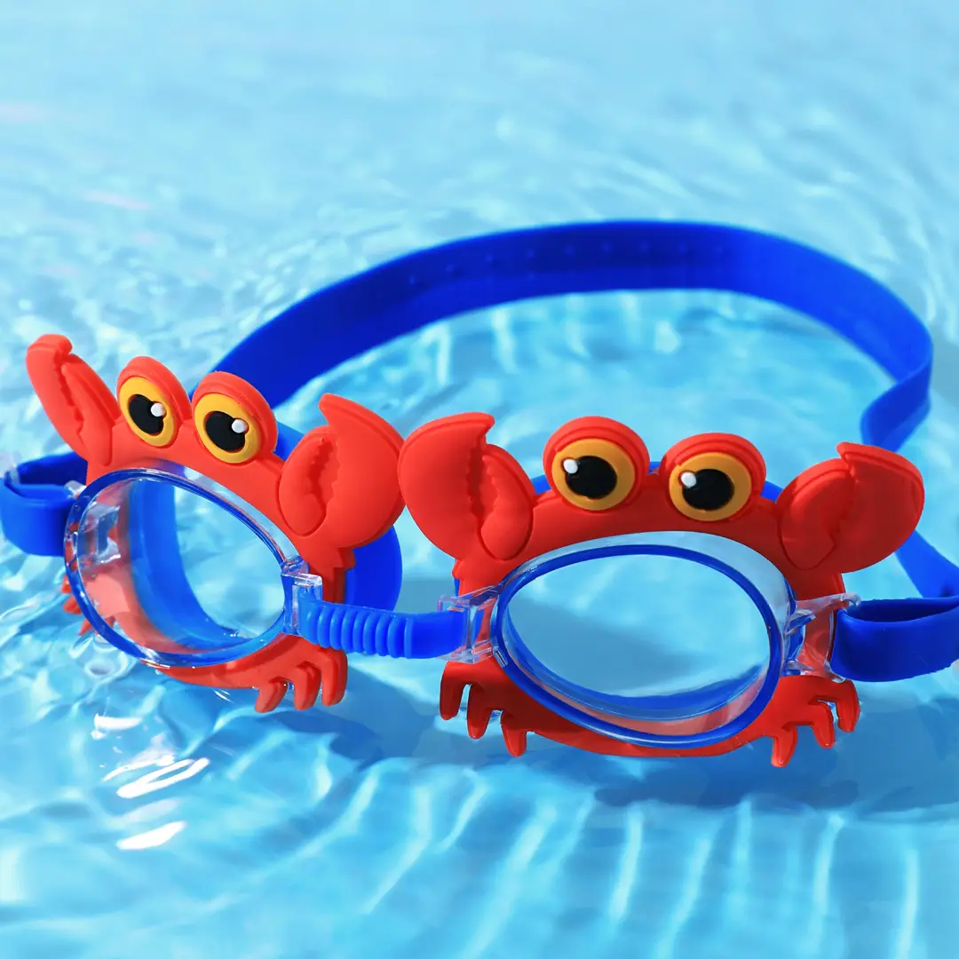 Children swimming goggles boys and girls cartoon silicone anti-fog swimming goggles HD waterproof swimming goggles cute animal swimming goggles wholesale - Image 8