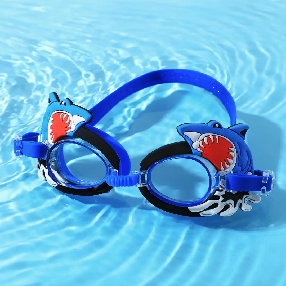 Children swimming goggles boys and girls cartoon silicone anti-fog swimming goggles HD waterproof swimming goggles cute animal swimming goggles wholesale - Image 9