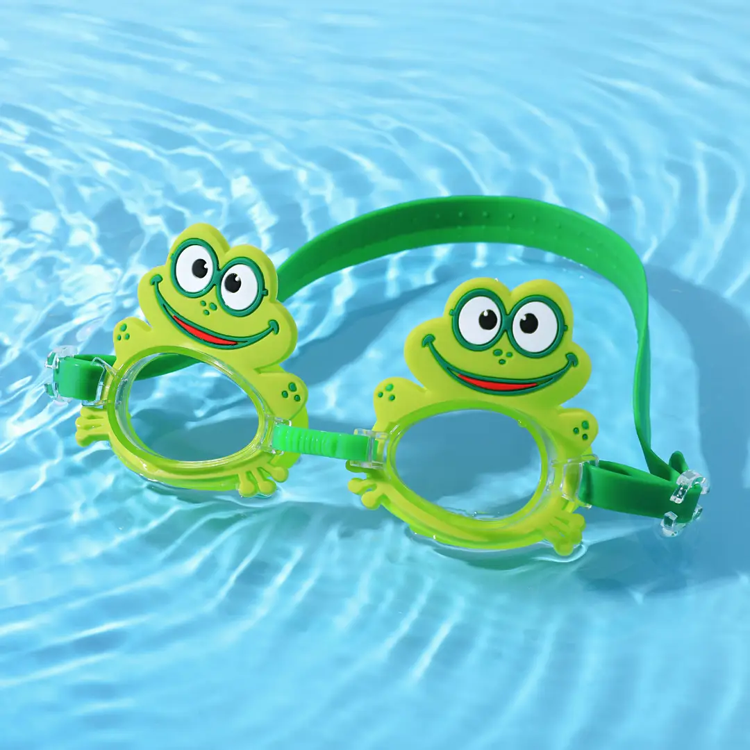 Children swimming goggles boys and girls cartoon silicone anti-fog swimming goggles HD waterproof swimming goggles cute animal swimming goggles wholesale - Image 3