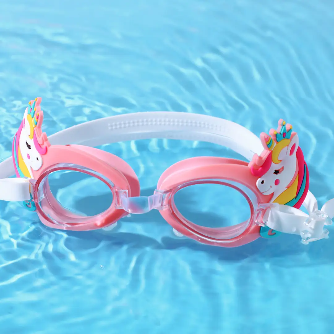 Children swimming goggles boys and girls cartoon silicone anti-fog swimming goggles HD waterproof swimming goggles cute animal swimming goggles wholesale - Image 5
