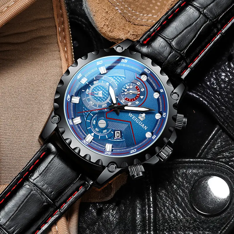 New Black Warrior Watch for Men, Fully Automatic, Non-Mechanical, Genuine, Waterproof, Luminous, Calendar, Tiktok Cross-Border Shipping