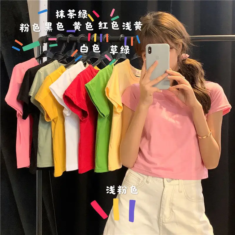 Sweet Spicy Women Short Sleeve Candy Top High Waist Black - Image 10