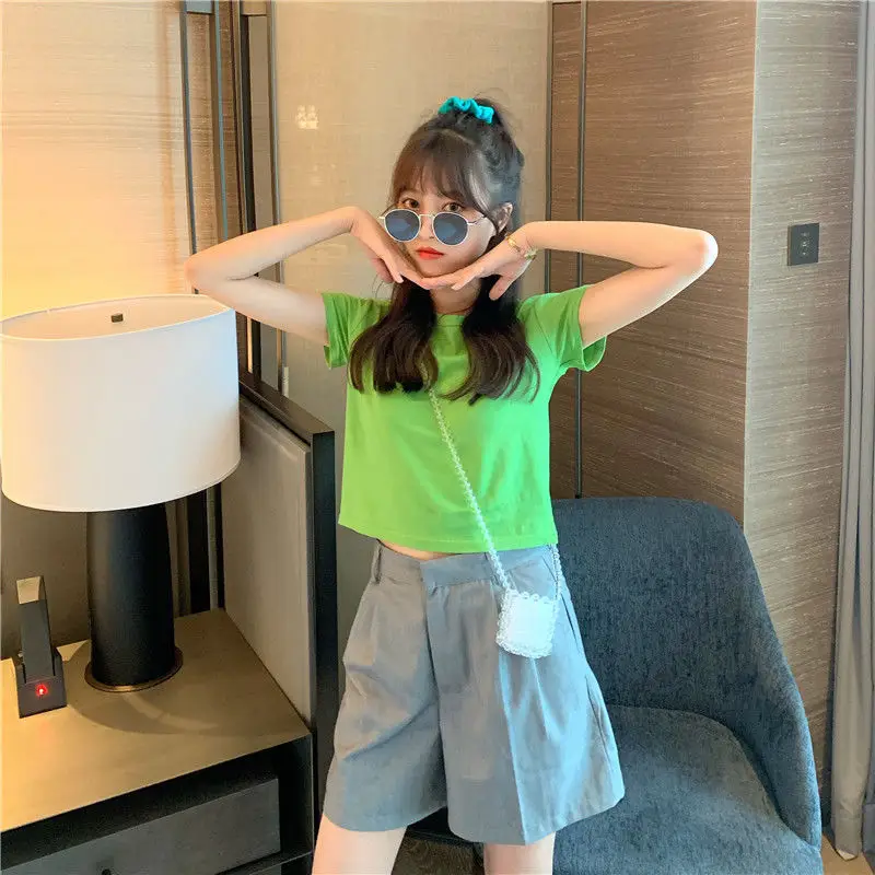Sweet Spicy Women Short Sleeve Candy Top High Waist Black - Image 13