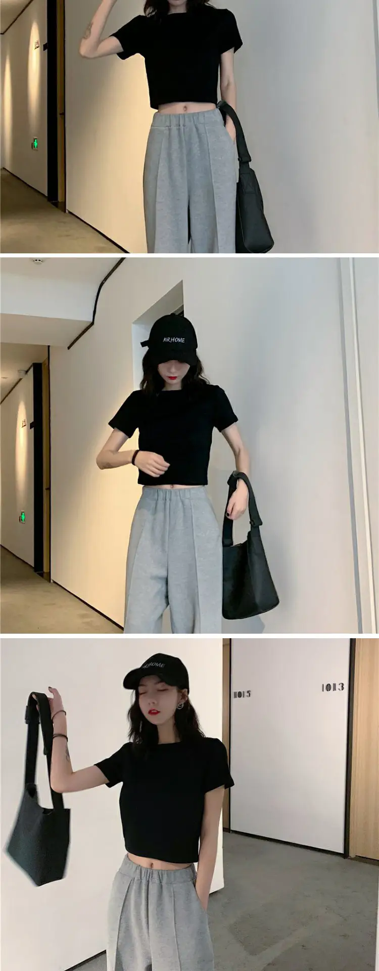 Sweet Spicy Women Short Sleeve Candy Top High Waist Black — feature 10