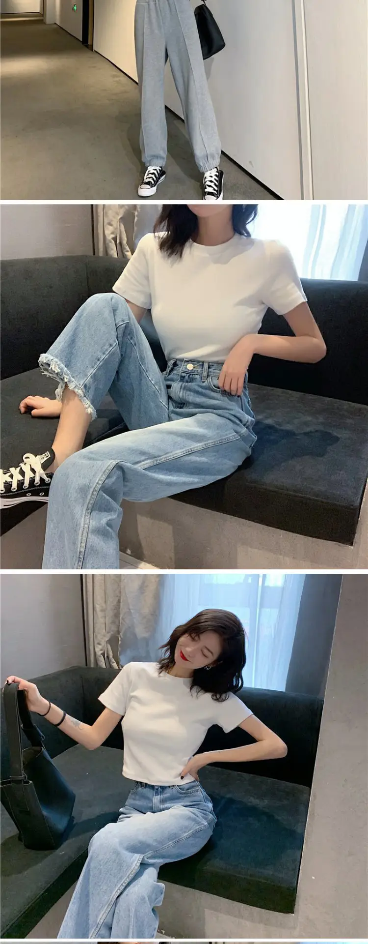 Sweet Spicy Women Short Sleeve Candy Top High Waist Black — feature 12
