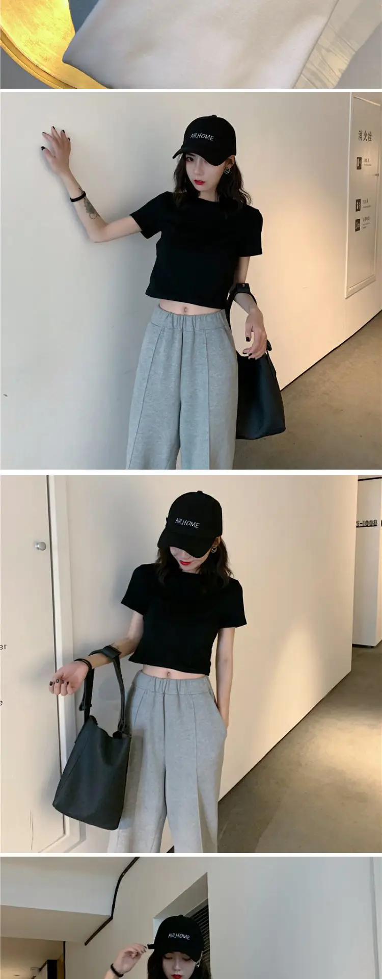 Sweet Spicy Women Short Sleeve Candy Top High Waist Black — feature 9