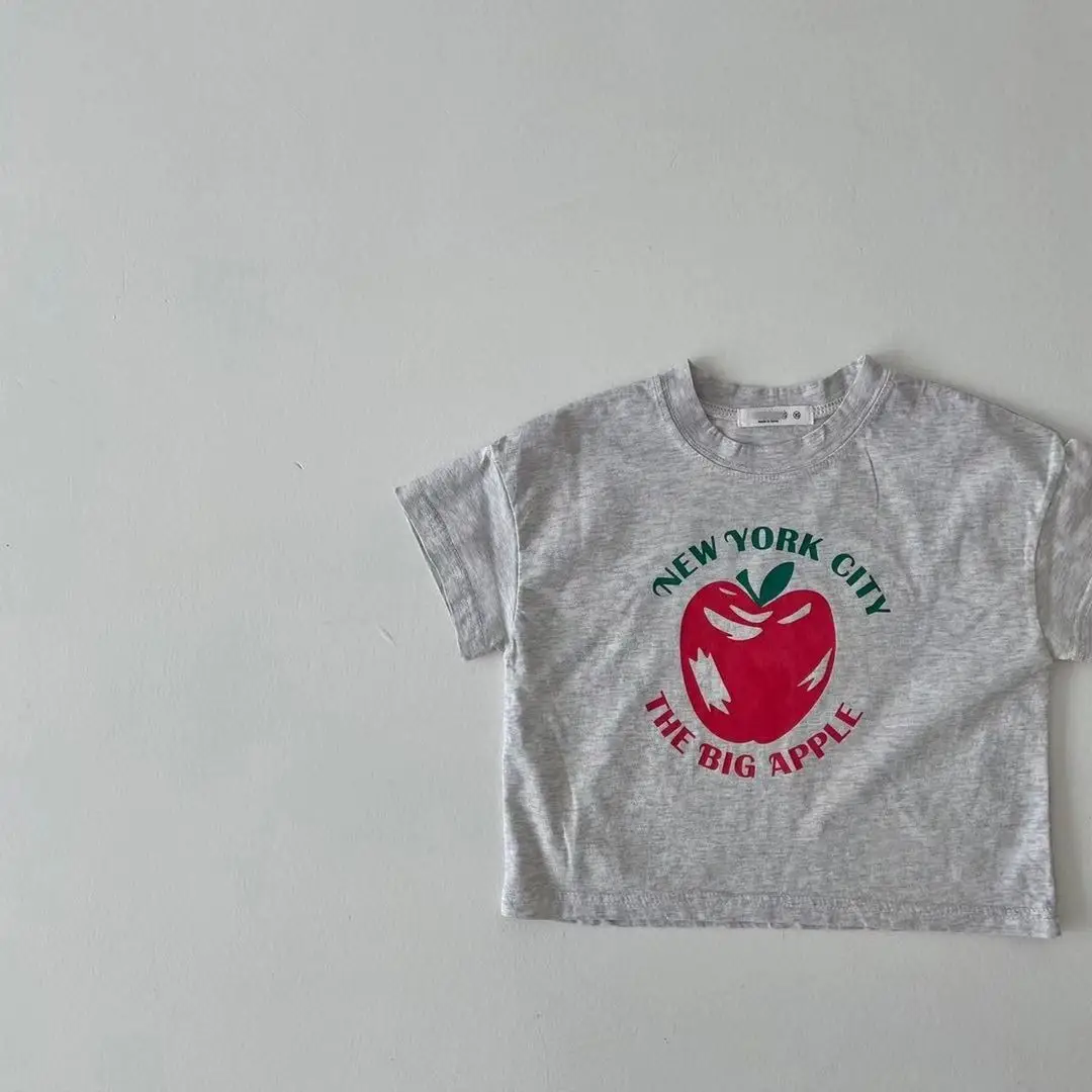 Big Apple Graphic T-Shirt Grey Boys Girls - Image 7