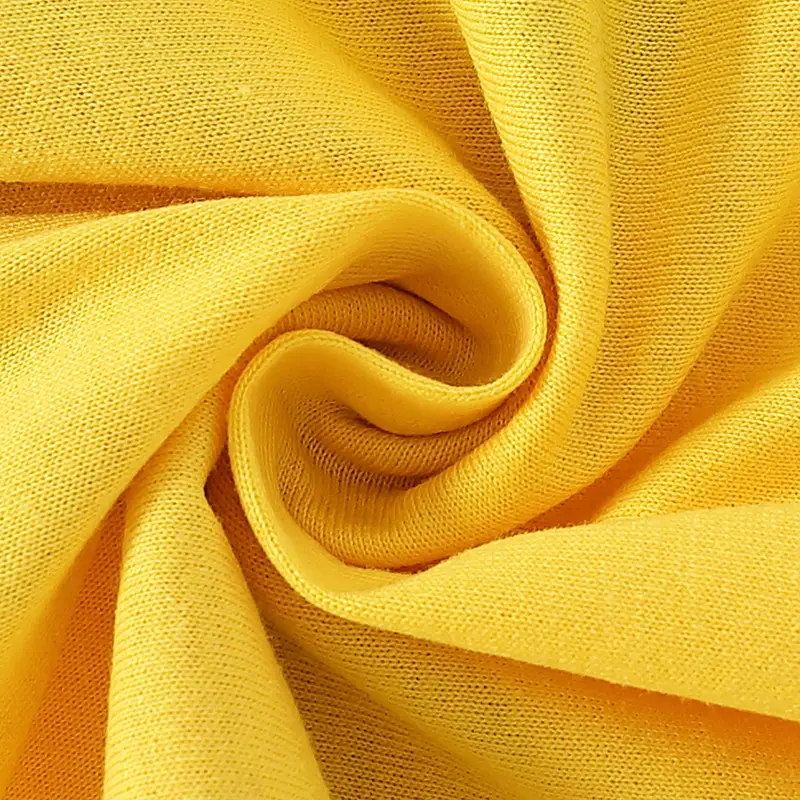 Summer Kids T-Shirt Pure Cotton Yellow Round Neck - Image 4