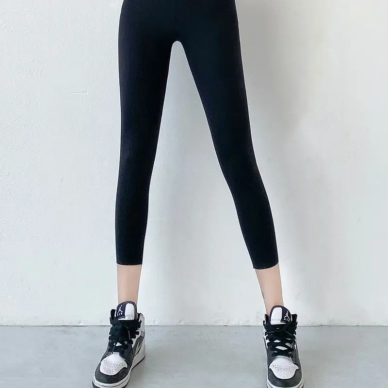 Korean Style Breathable Sports Leggings with Belly Contraction - Image 4
