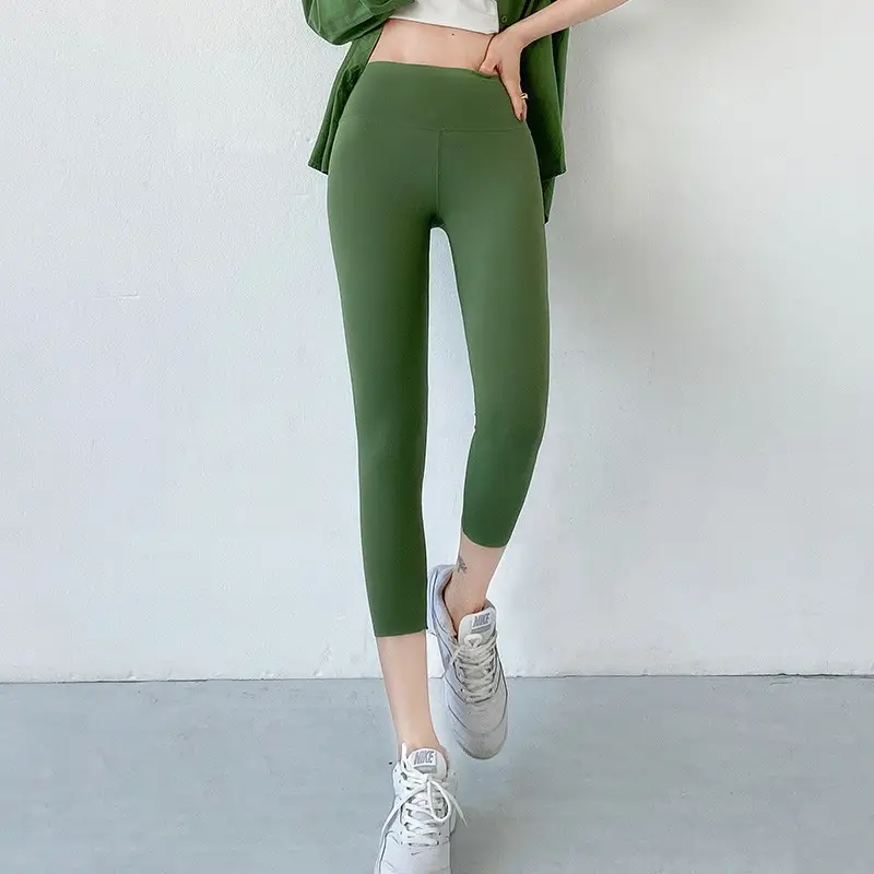 Korean Style Breathable Sports Leggings with Belly Contraction - Image 5