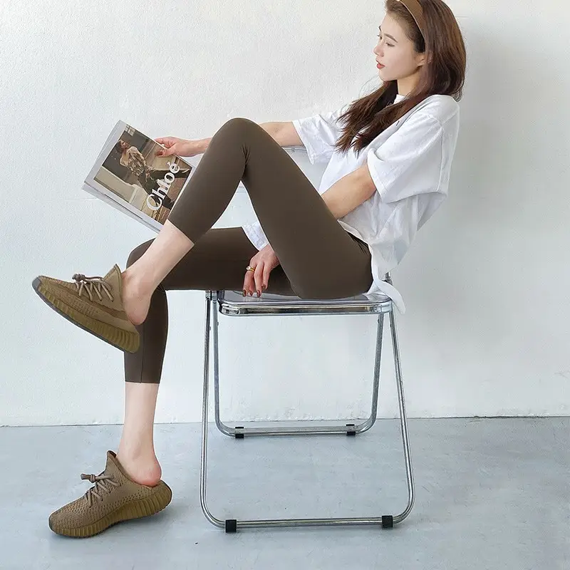 Korean Style Breathable Sports Leggings with Belly Contraction - Image 6