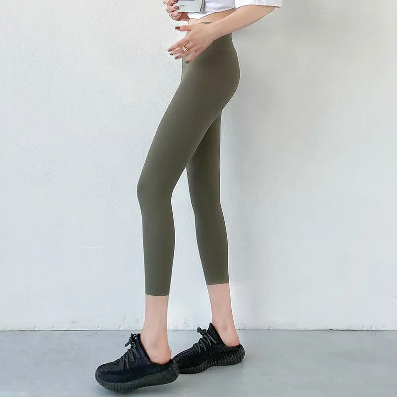 Korean Style Breathable Sports Leggings with Belly Contraction - Image 9