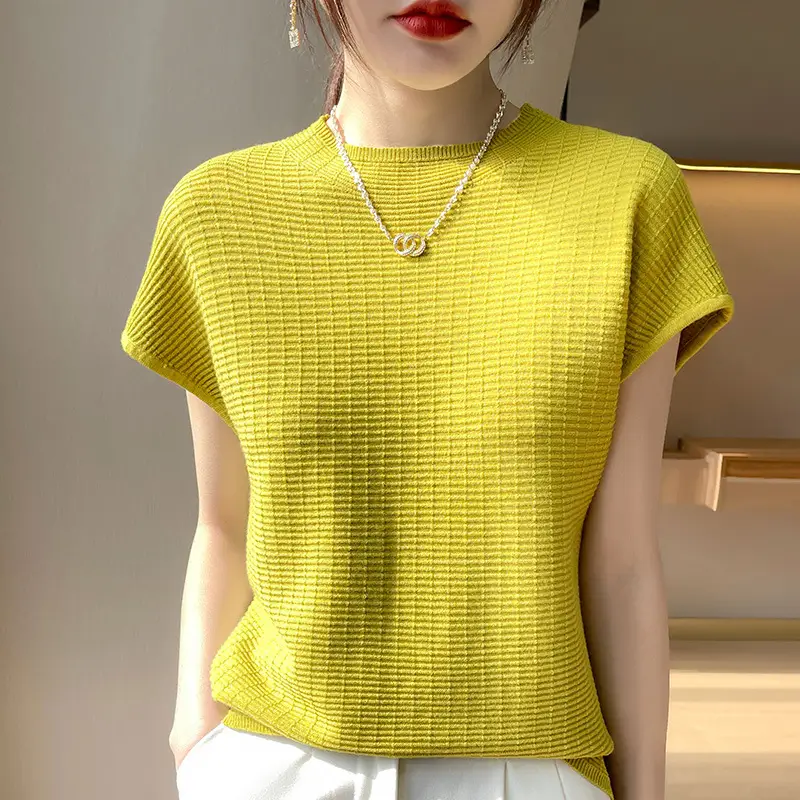 Black Knitted Women's T-Shirt Large Spring Autumn 2022 - Image 10