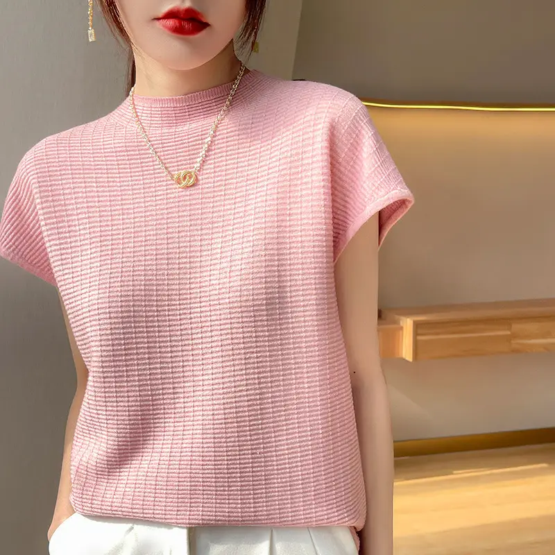 Black Knitted Women's T-Shirt Large Spring Autumn 2022 - Image 2