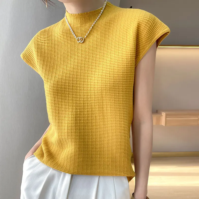Black Knitted Women's T-Shirt Large Spring Autumn 2022 - Image 6