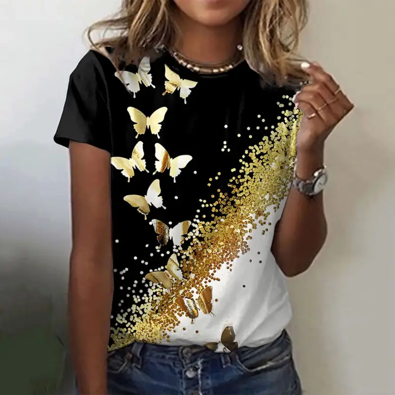 2022 3D Printed Casual Pullover T-Shirt Short Sleeve - Image 17