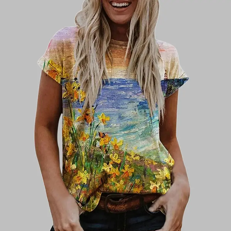2022 3D Printed Casual Pullover T-Shirt Short Sleeve - Image 23