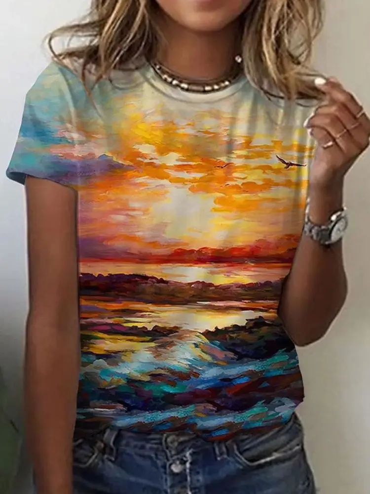 2022 3D Printed Casual Pullover T-Shirt Short Sleeve - Image 37