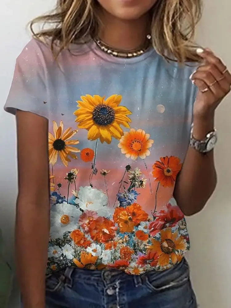 2022 3D Printed Casual Pullover T-Shirt Short Sleeve - Image 39
