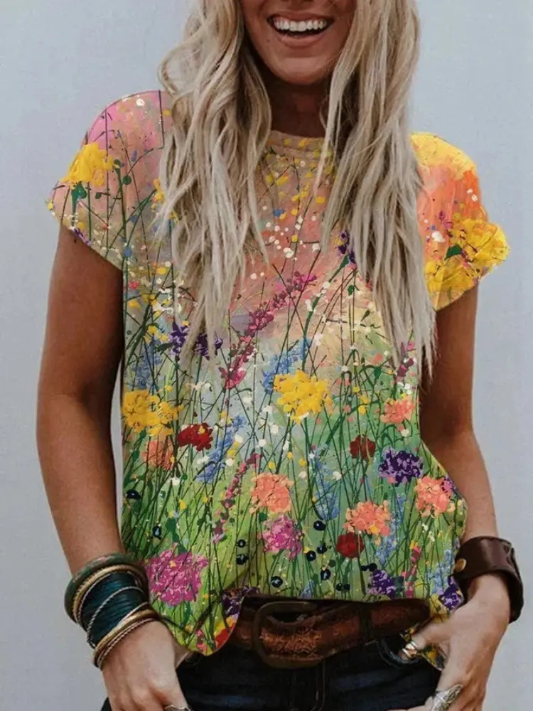 2022 3D Printed Casual Pullover T-Shirt Short Sleeve - Image 5