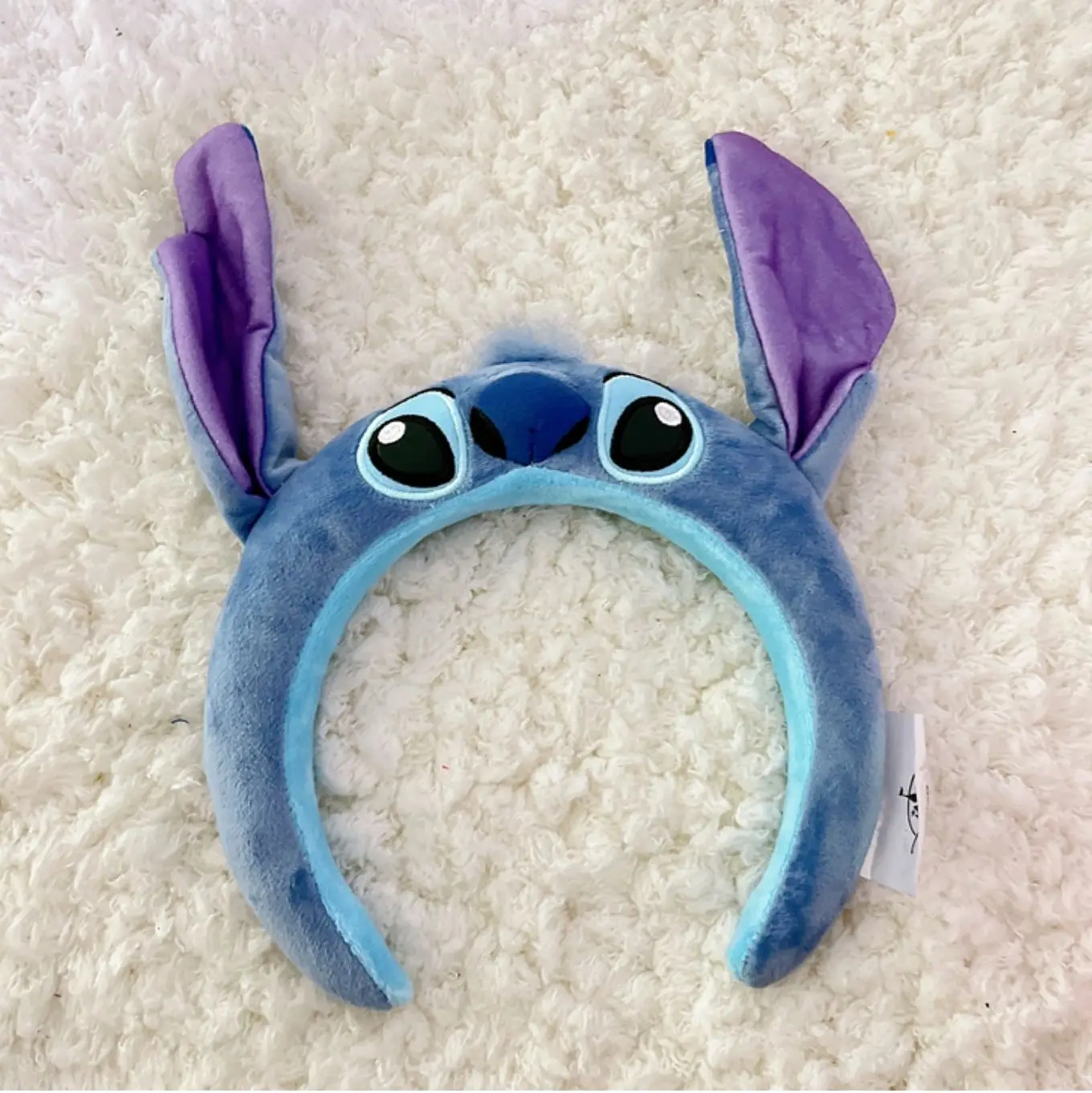 Cute Stitch Headband for Girls Blue Pink Soft Fleece