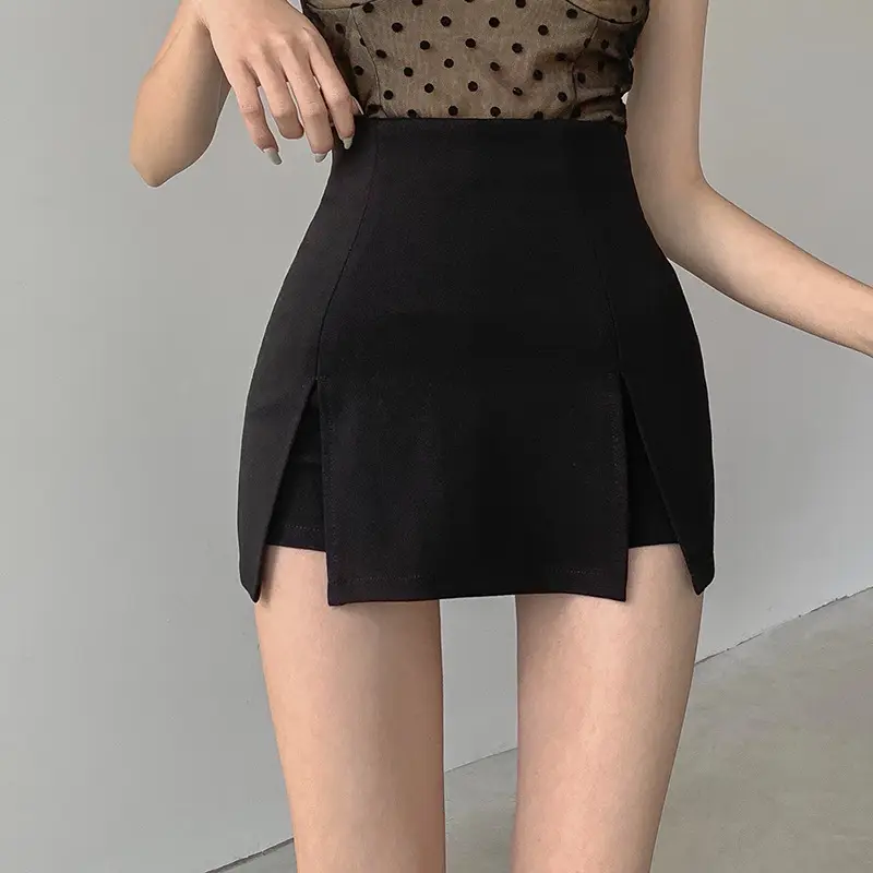 Women High Waist Slimming Split Hip Shorts Small to M Plus - Image 3