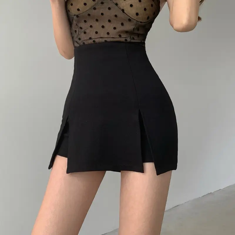 Women High Waist Slimming Split Hip Shorts Small to M Plus — feature 12