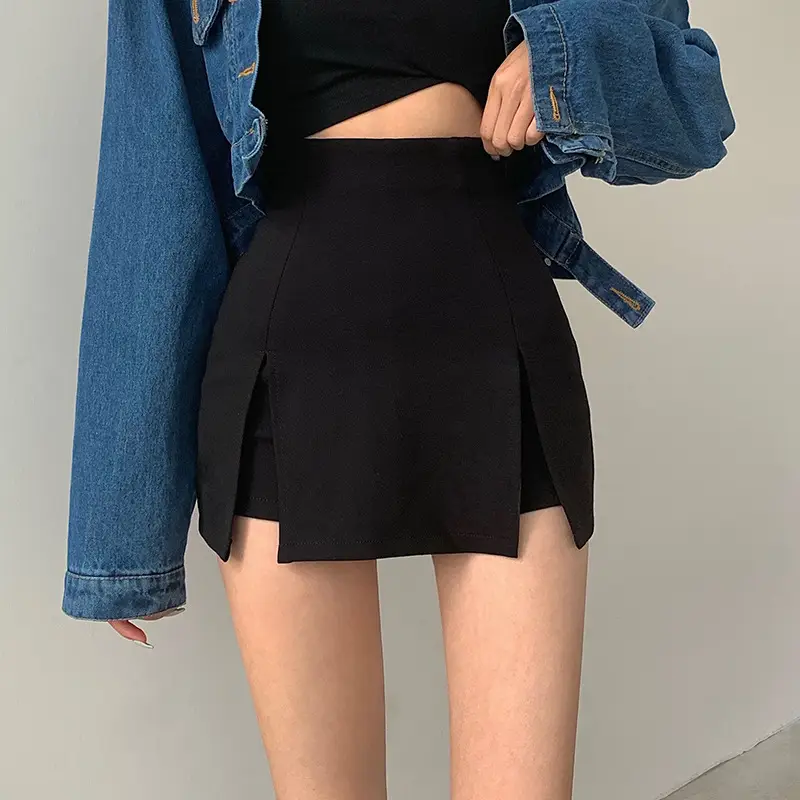 Women High Waist Slimming Split Hip Shorts Small to M Plus — feature 5