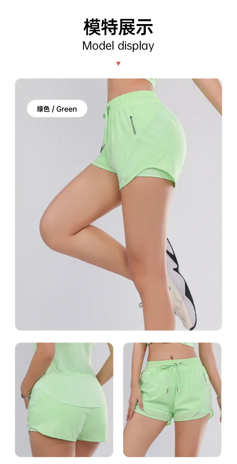 Black Yoga Shorts Women High Waist Loose Fit Quick Dry — feature 15