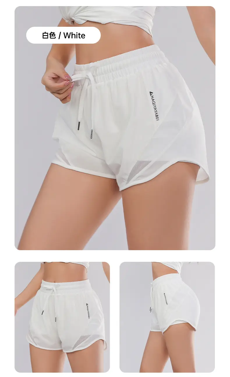 Black Yoga Shorts Women High Waist Loose Fit Quick Dry — feature 17
