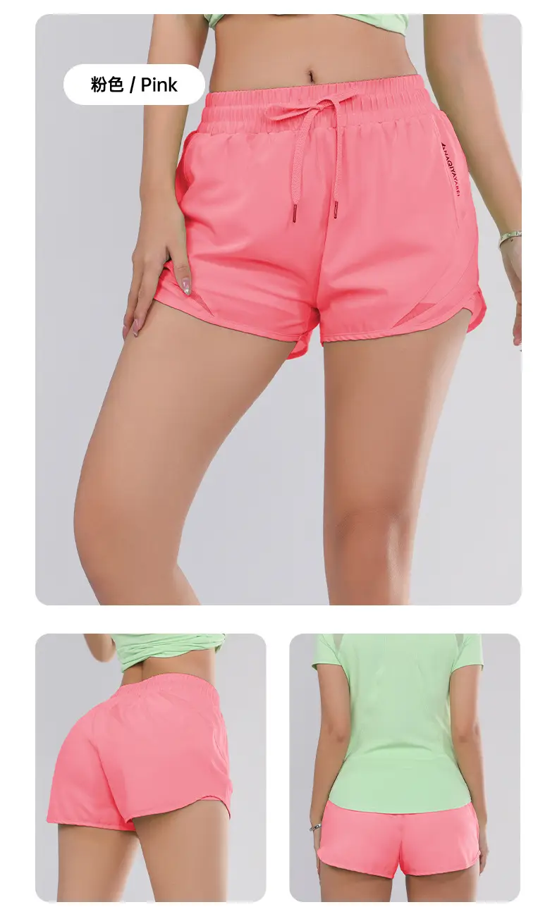 Black Yoga Shorts Women High Waist Loose Fit Quick Dry — feature 19