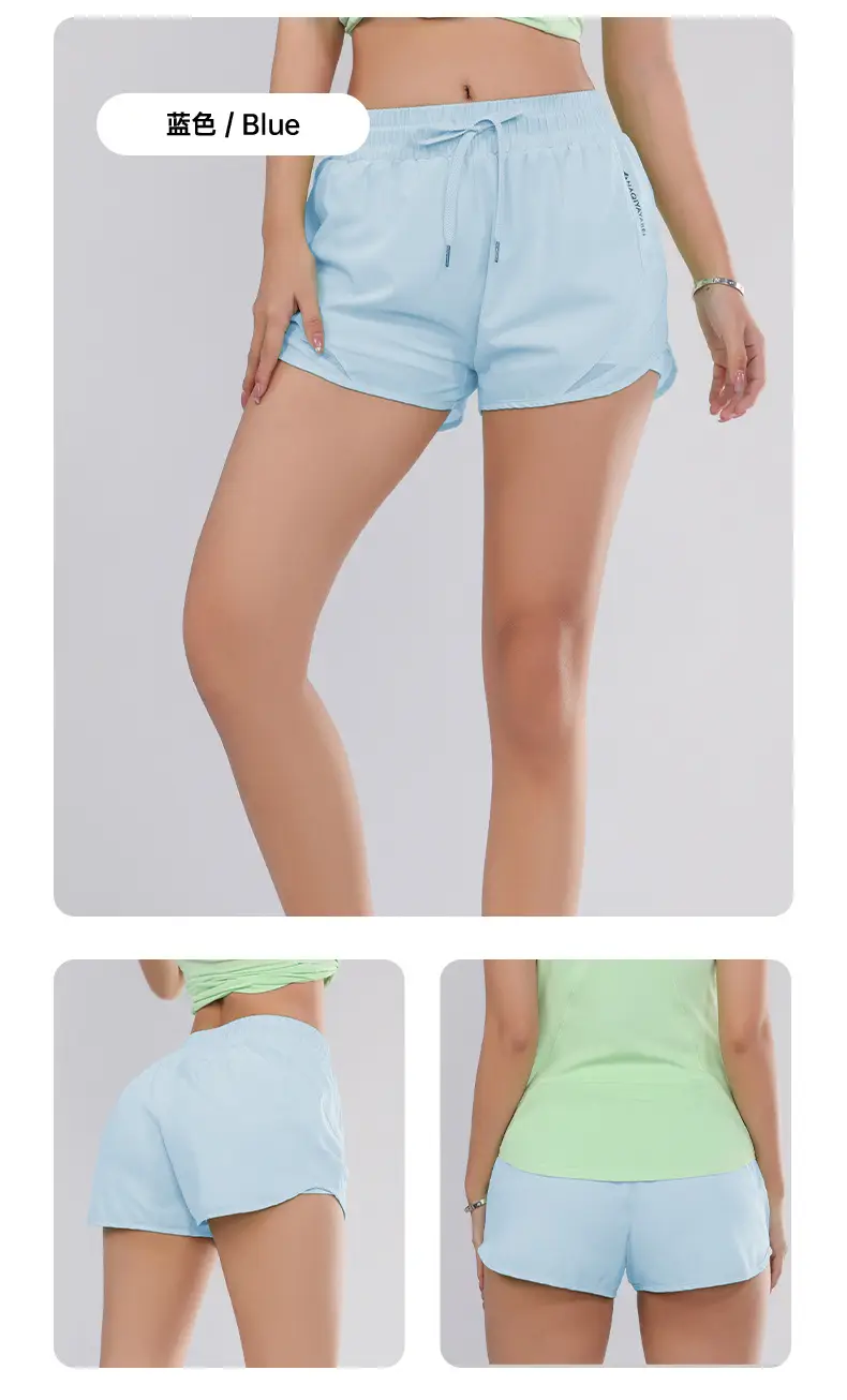 Black Yoga Shorts Women High Waist Loose Fit Quick Dry — feature 20