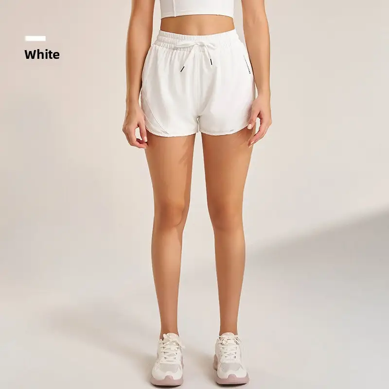 Black Yoga Shorts Women High Waist Loose Fit Quick Dry - Image 12