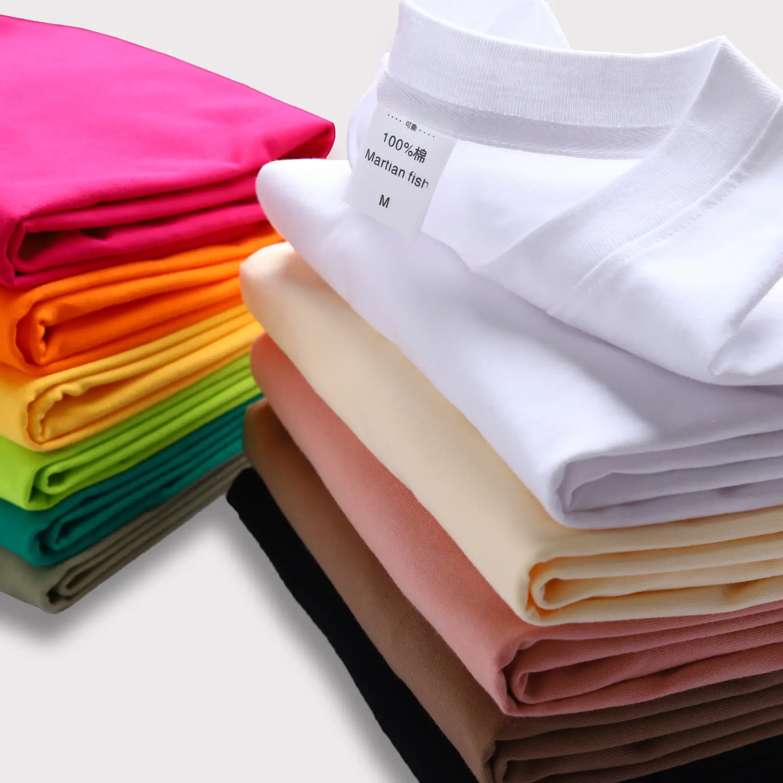 White 200g Cotton T-Shirt for Men Women