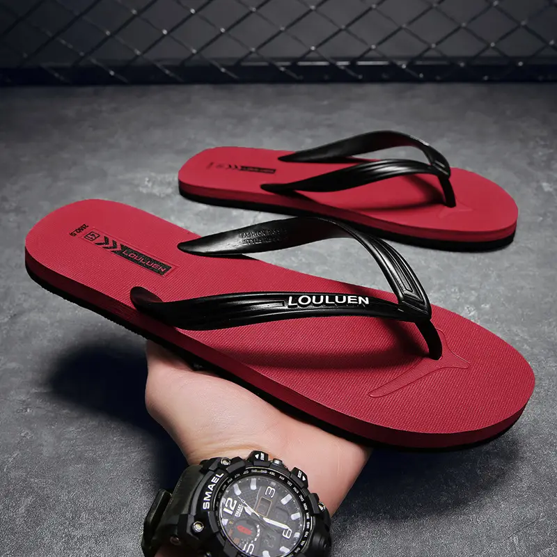 Men's Black Rubber Flip Flops with Deodorant - Image 3