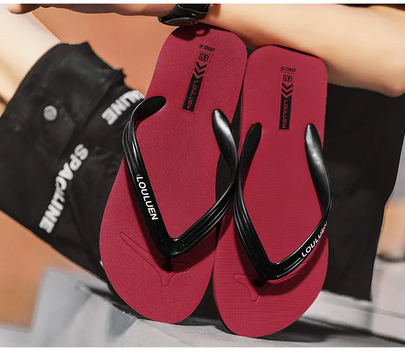 Men's Black Rubber Flip Flops with Deodorant — feature 21