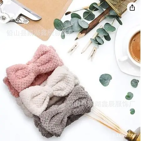 New Korean Style Fleece Hair Belt with Bow