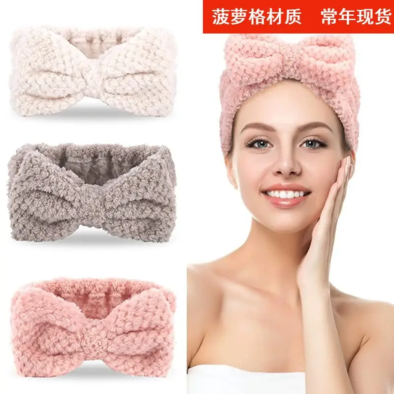 New Korean Style Fleece Hair Belt with Bow — feature 1