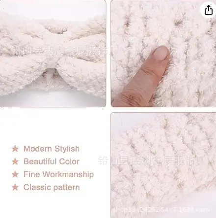 New Korean Style Fleece Hair Belt with Bow — feature 6