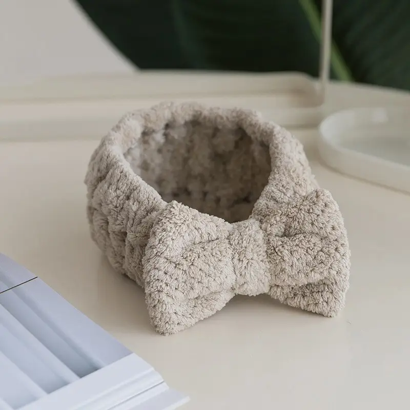 New Korean Style Fleece Hair Belt with Bow